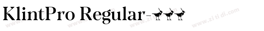 KlintPro Regular字体转换 KlintPro Regular字体转换